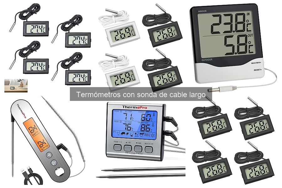 Cómo utilizar un termómetro con sonda de cable largo