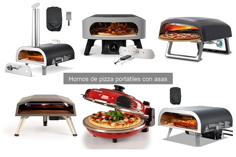 Comparativa de hornos de pizza portátiles con asas