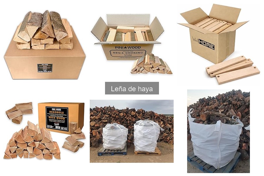 Comparativa de leña de haya y otras maderas para hornos