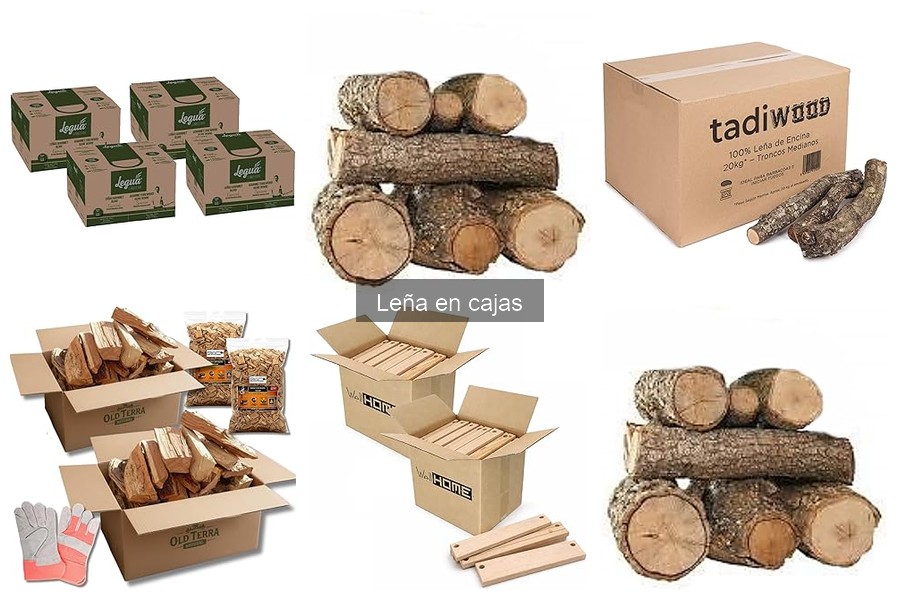 Comparativa de leña en cajas para hornos de pizza