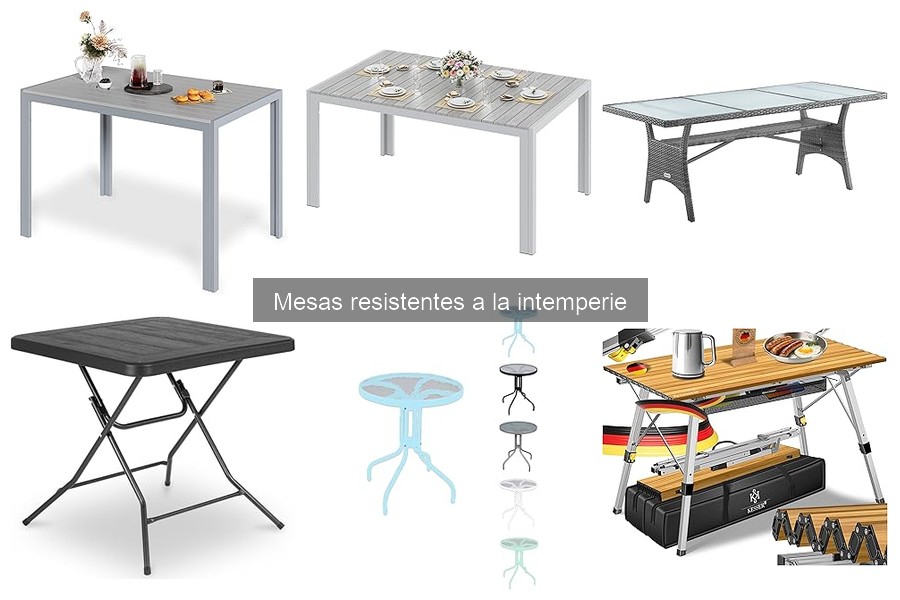 Comparativa de Materiales en Mesas Resistentes a la Intemperie
