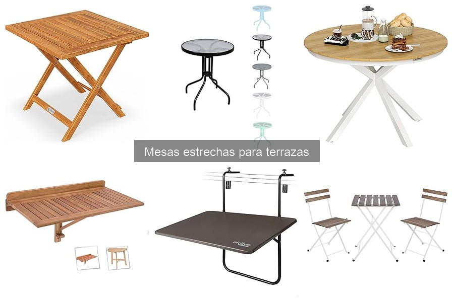 Comparativa de materiales para mesas estrechas de terraza