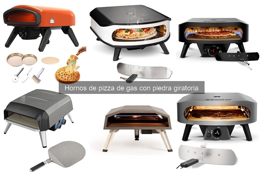Descubre el horno de pizza de gas con piedra giratoria