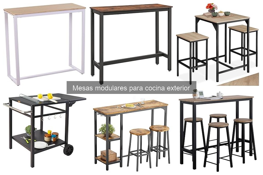 Estilos y diseños populares de mesas modulares para cocina exterior