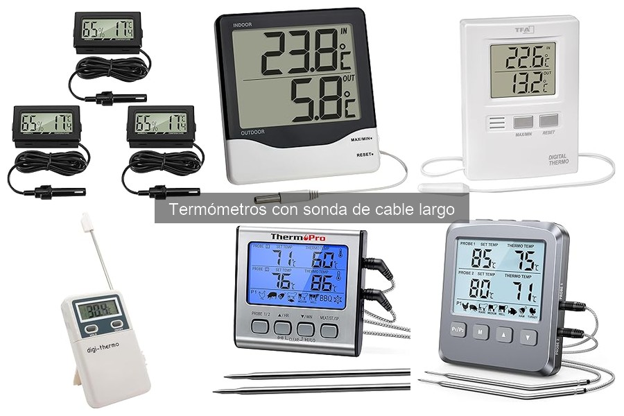 Mantenimiento de termómetros con sonda de cable largo