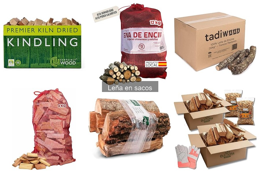 Mejores marcas de leña en sacos para hornos y barbacoas
