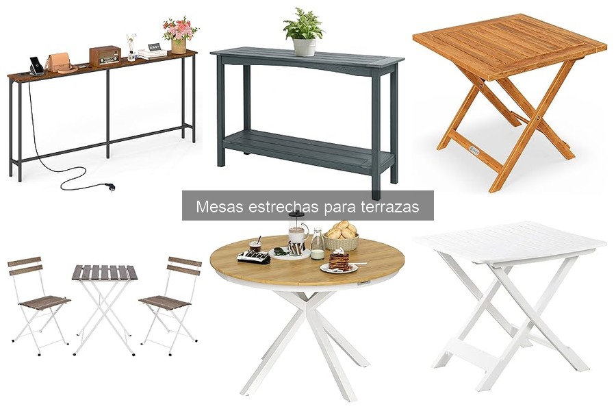 Mejores mesas estrechas para terrazas: comparativa y análisis