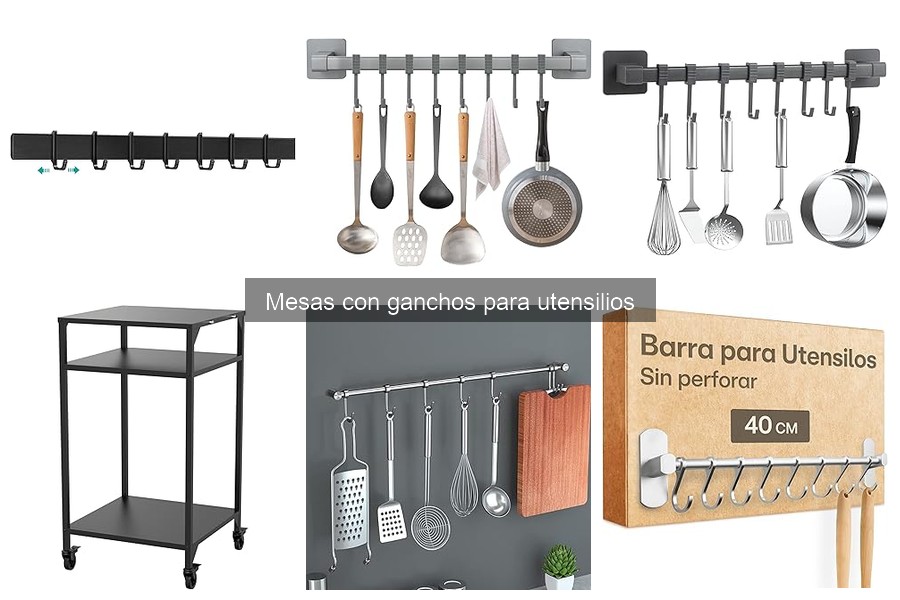 Mejores ofertas en mesas con ganchos para utensilios