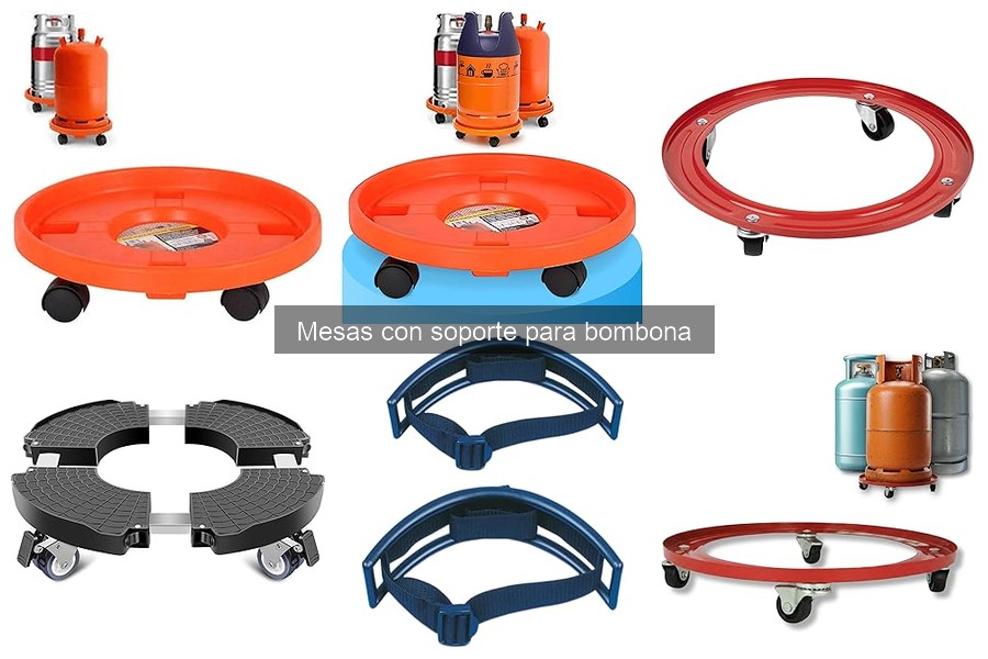 Opiniones de usuarios sobre mesas con soporte para bombona
