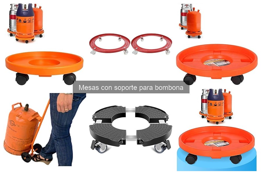 Optimiza el uso de mesas con soporte para bombona en espacios reducidos