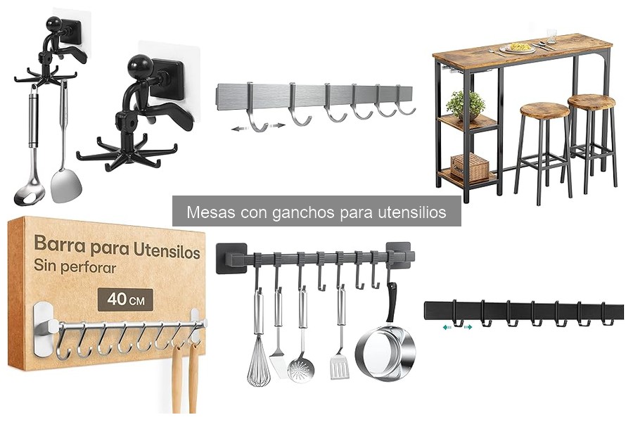 Precios de mesas con ganchos para utensilios: guía actualizada