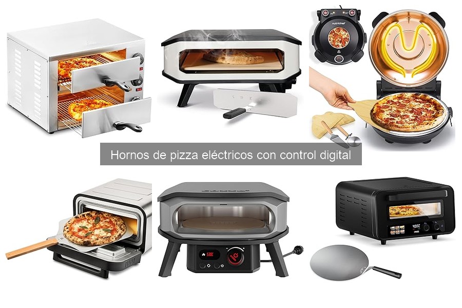 ¿Qué es un horno de pizza eléctrico con control digital?