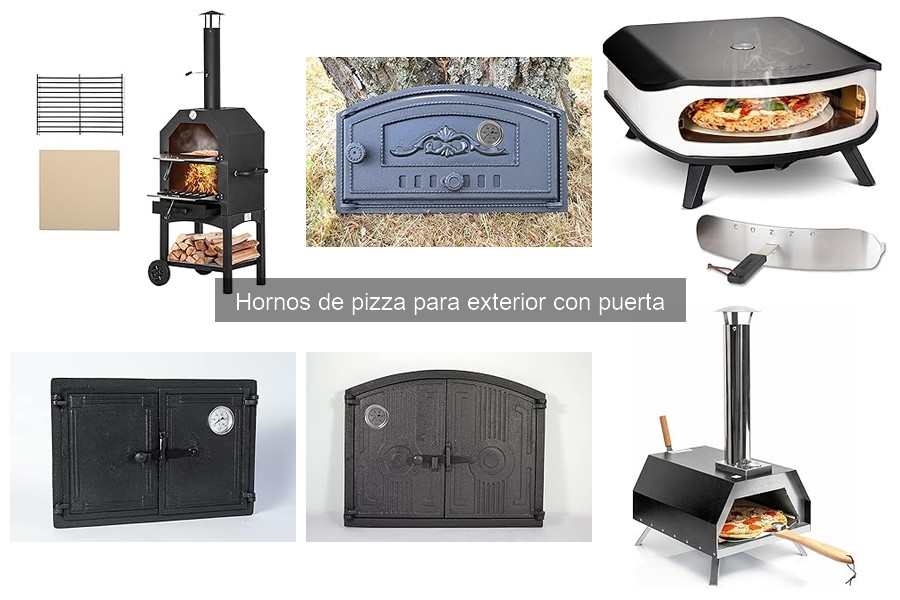 ¿Qué es un horno de pizza para exterior con puerta?