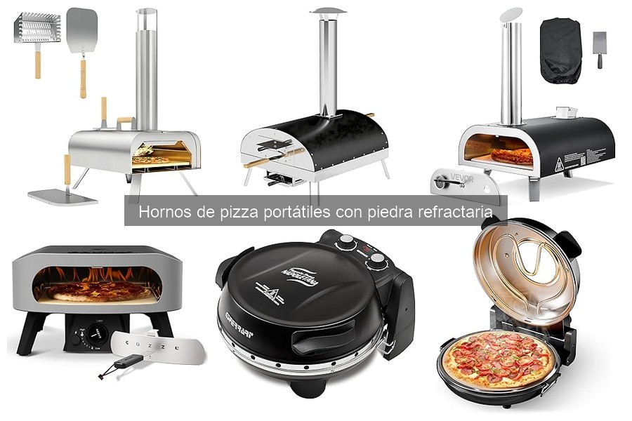 ¿Qué es un horno de pizza portátil con piedra refractaria?