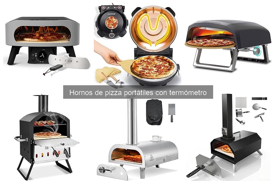 ¿Qué es un horno de pizza portátil con termómetro?
