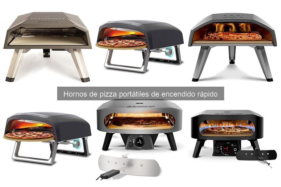 ¿Qué es un horno de pizza portátil de encendido rápido?