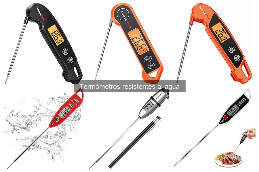 ¿Qué es un termómetro resistente al agua para cocina exterior?