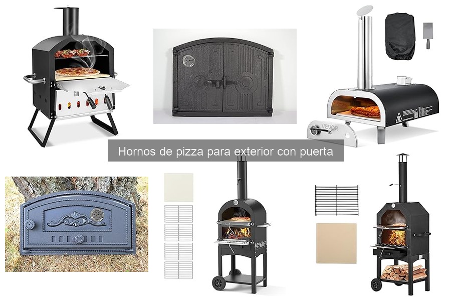 Recetas deliciosas para hornos de pizza exteriores con puerta