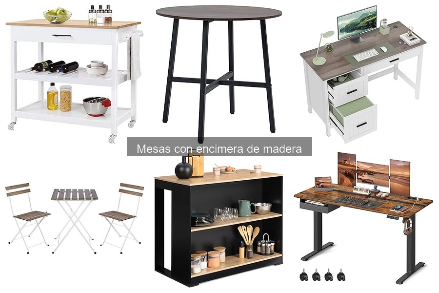 Tipos de mesas con encimera de madera para tu hogar