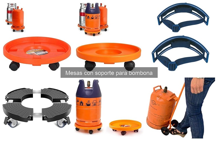 Tipos de mesas con soporte para bombona: características y usos