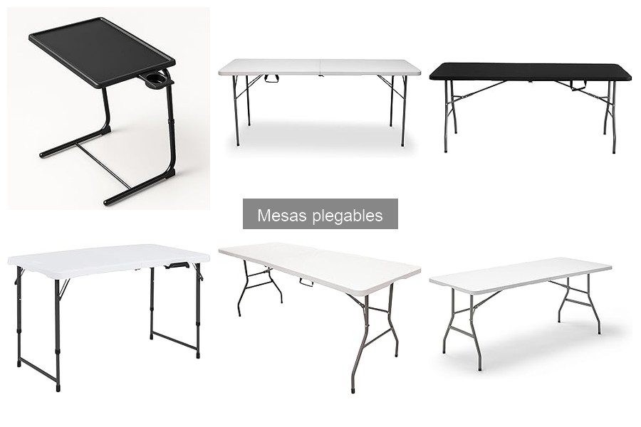Tipos de mesas plegables: camping, interior y exterior