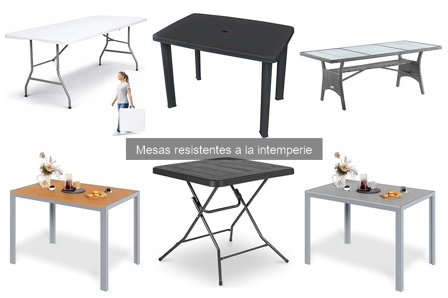 Tipos de mesas resistentes a la intemperie para exteriores
